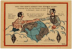 24 Pf Stephan mit Plattenfehler I, sauber auf dekorativer Postkarte ...