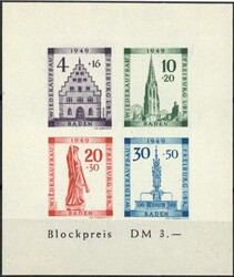 1325: French Occupation Baden - Souvenir / miniature sheetlets