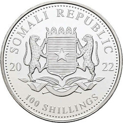 Somalia - African Wildlife "Elefantenmutter mit Jungem" 2022 - 1 Oz ...