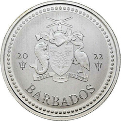 1 Dollar "Dreizack" 2022 - 1 Oz Silber 999 mit Teilvergoldung, stg. ...