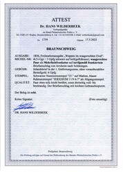 1/4 Ggr schw. auf braun, waagerechtes Paar, oben teils leicht ...