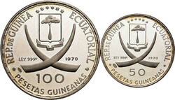 50 und 100 Äquatorialguinea-Peseta 1970 Dürer, K.M. 7, 12, PP. ...