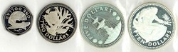 Kursmünzensatz One Dollar (PP), Two Dollars (PP), Five Dollars (stg) ...