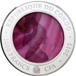 1000 Francs 2015 VENETIAN GLASS PINK LADY Handcrafted Murano 2 oz ...