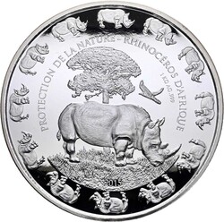 10.000 Francs CFA 2015 Elefant - Elephant - 1 Kilogramm Silber coin - ...