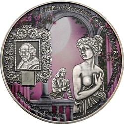 5000 Francs 2014 "Romeo & Juliet", 5oz Silver 999 coin handmade ...
