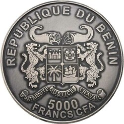5000 Francs 2014 "Romeo & Juliet", 5oz Silver 999 coin handmade ...