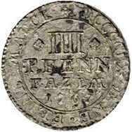 Anhalt-Zerbst, IIII Pfennige 1767, Friedrich August (1749-1793), Mann ...