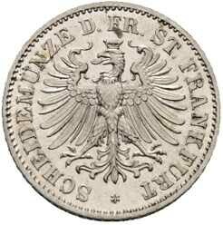 Frankfurt, Stadt: 6 Kreuzer 1866, AKS 21, fast stgAutomatically ...