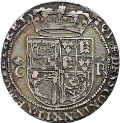 Charles I (1625-1649), Silver Twelve Shillings, 5,68 g, Patina mit ...