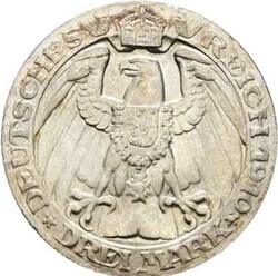 Preussen: 3 Mark 1910 A Universität Berlin, AKS 137, ...