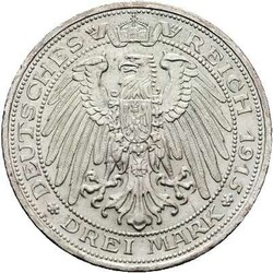 Preussen: 3 Mark 1915 A, Mansfeld, AKS 143, vz/stgAutomatically ...