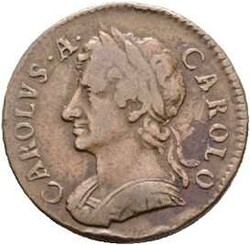 1 Farthing 1675, Charles II. (1660 - 1685), KM# 436.1, ss ...