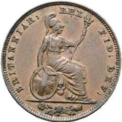 Farthing 1834, William IV. (1830-1837), KM# 705, ss/vz.Automatically ...