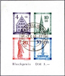 1325: French Occupation Baden - Souvenir / miniature sheetlets