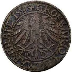 Brandenburg-Küstrin, Groschen 1545,Krossen, Johann von Küstrin ...