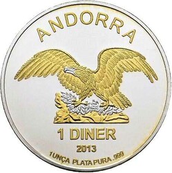 1 Diner, BULL AND BEAR investment collection "ANDORRA Eagle 2013", 1 ...