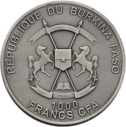 Burkina Faso: 1000 Francs CFA, Alexander Selkirk 2014, 1 Unze, Silber ...