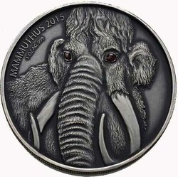 Burkina Faso: 1000 Francs CFA, Mammoth 2015, 1 Unze, Silber 999, ...