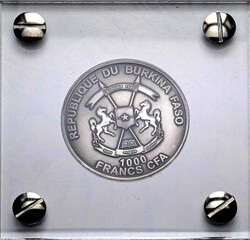 Burkina Faso: 1000 Francs CFA, Crocodile Eye 2016, 1 Unze, Silber 999 ...