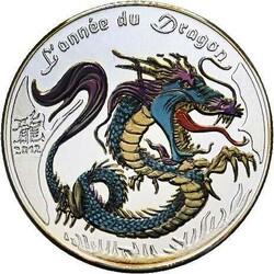 1000 Francs CFA, Jahr des Drachen 2012, 1 Unze, Silber 999, OvP in ...