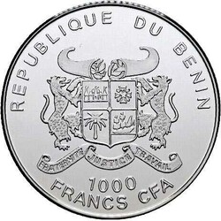 1000 Francs CFA, Jahr des Drachen 2012, 1 Unze, Silber 999, OvP in ...