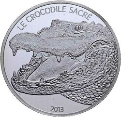 Burkina Faso: 1000 Francs CFA, "Das heilige Krokodil" 2013, 1 Unze, ...