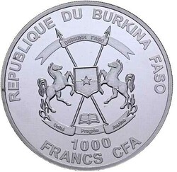 Burkina Faso: 1000 Francs CFA, "Das heilige Krokodil" 2013, 1 Unze, ...