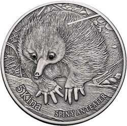 Papua Neuguinea: 5 Kina, "Ameisen-Igel" (Spiny Anteater) 2012, 1 Unze ...