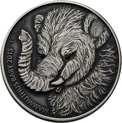 Burkina Faso: 1000 Francs CFA, "Mammuth" 2015, 1 Unze, Silber 999, ...