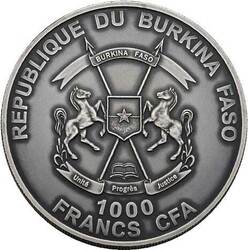 Burkina Faso: 1000 Francs CFA, "Mammuth" 2015, 1 Unze, Silber 999, ...