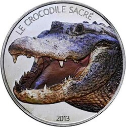 Burkina Faso: 1000 Francs CFA, "Das heilige Krokodil" 2013, 1 Unze, ...