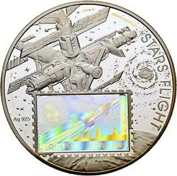 1 New Zealand Dollar, "Stars Flight" 2012, 28,28 Gramm Silber 925, PP ...