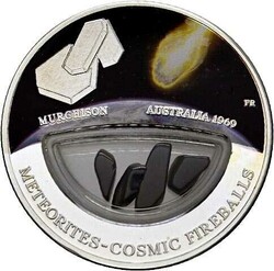 10 Fidschi Dollar, "Meteorites-Cosmic Fireballs" Murchison 2013, ...