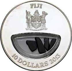 10 Fidschi Dollar, "Meteorites-Cosmic Fireballs" Murchison 2013, ...