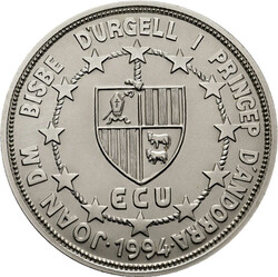 ECU Die neue Verfassung, 5 Unzen Sterlingsilber Münze mit Goldinlay ...