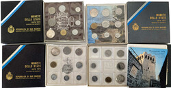 Italien, Vatikan und San Marino: Kursmünzensätze und 500 Lire ...