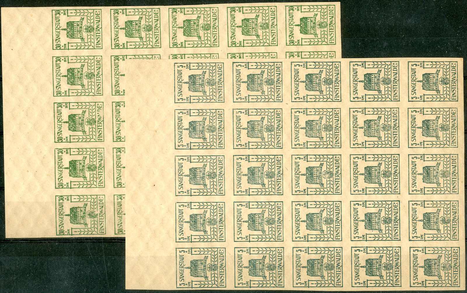 Lot 1263 - deutsche lokalausgabe finsterwalde - Karl Pfankuch & Co. auction #222 Lot 1263 - deutsche lokalausgabe finsterwalde - Karl Pfankuch & Co. auction #222