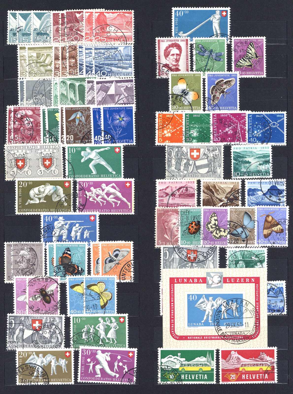 Gest. Sammlung aus 1946-1999 auf Steckseiten in 2 Klemmbindern. Sehr ...