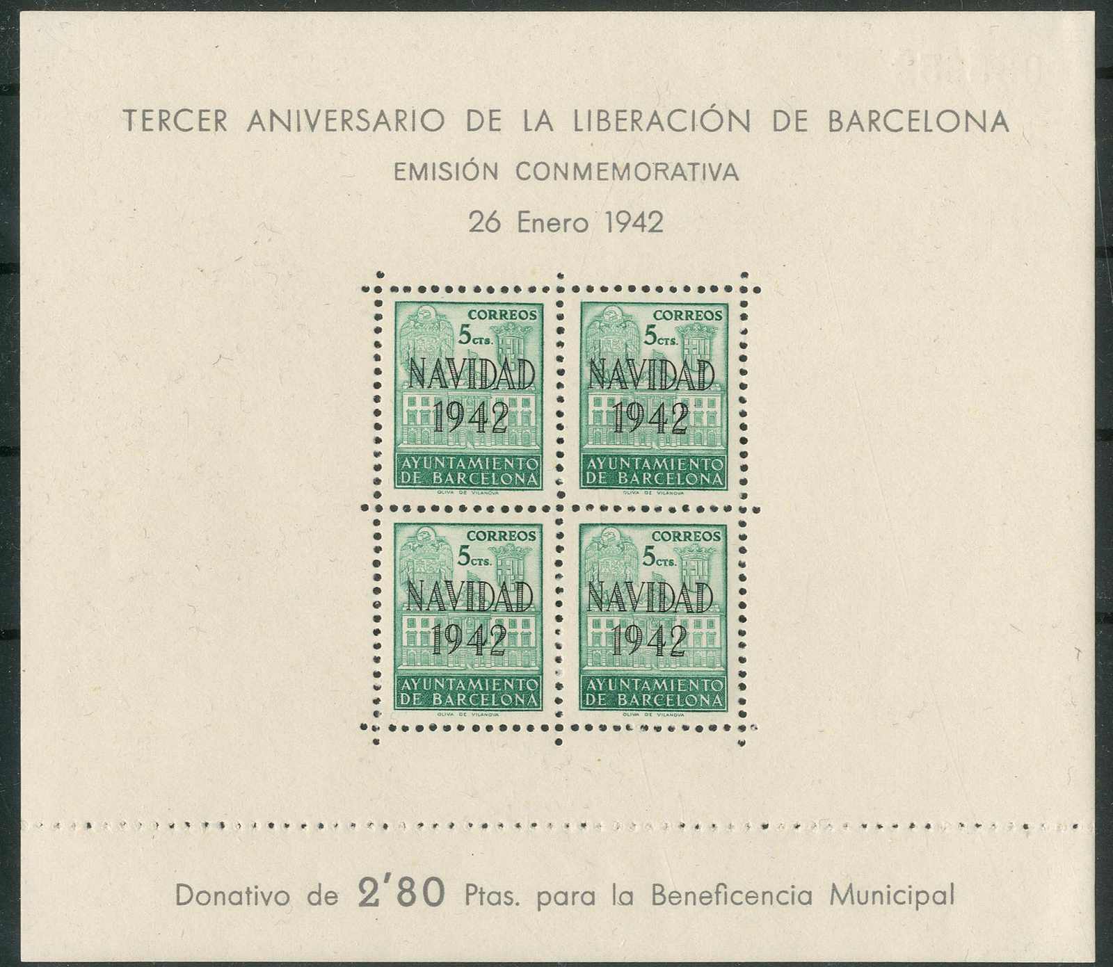 Lot 1894 - Spanien Zwangszuschlag für Barcelona - Karl Pfankuch & Co. auction #222 Lot 1894 - Spanien Zwangszuschlag für Barcelona - Karl Pfankuch & Co. auction #222