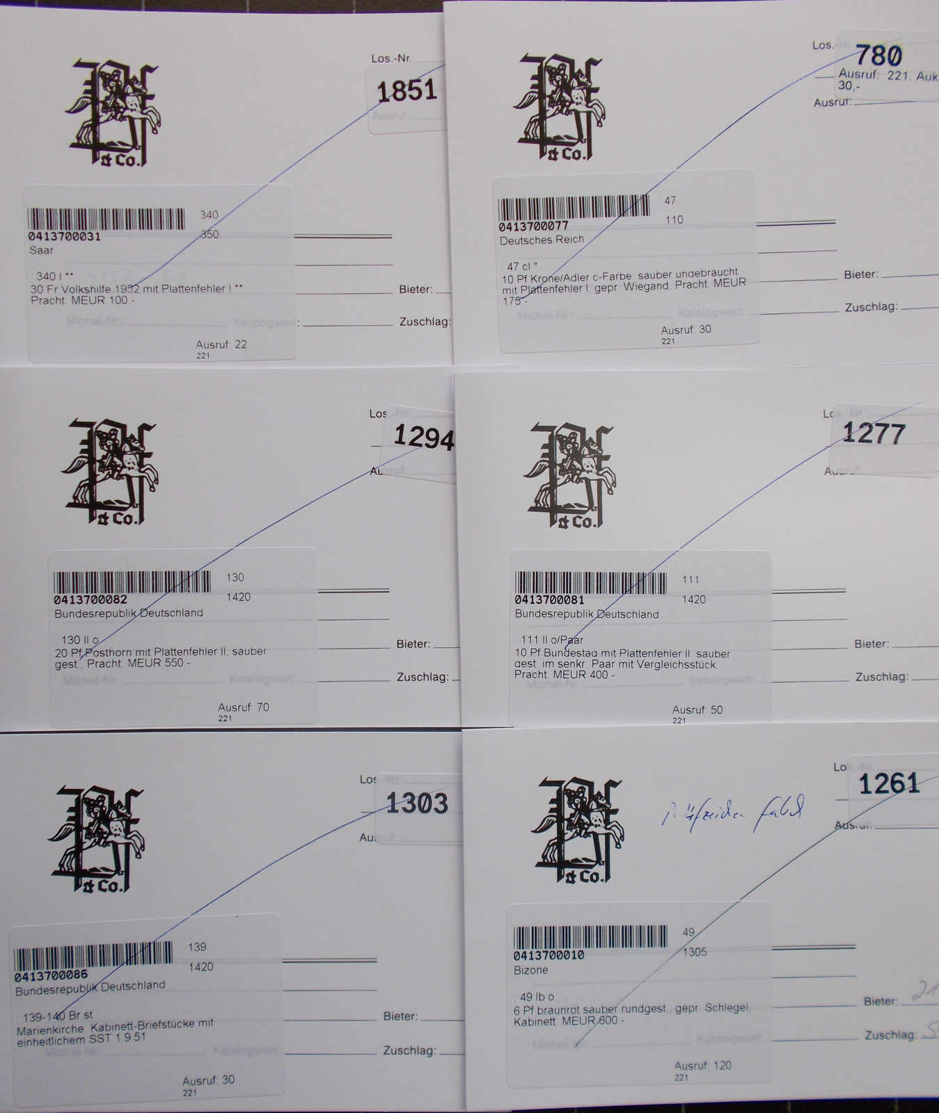 Lot 2531 - sammlungen und posten deutschland - Karl Pfankuch & Co. auction #222 Lot 2531 - sammlungen und posten deutschland - Karl Pfankuch & Co. auction #222