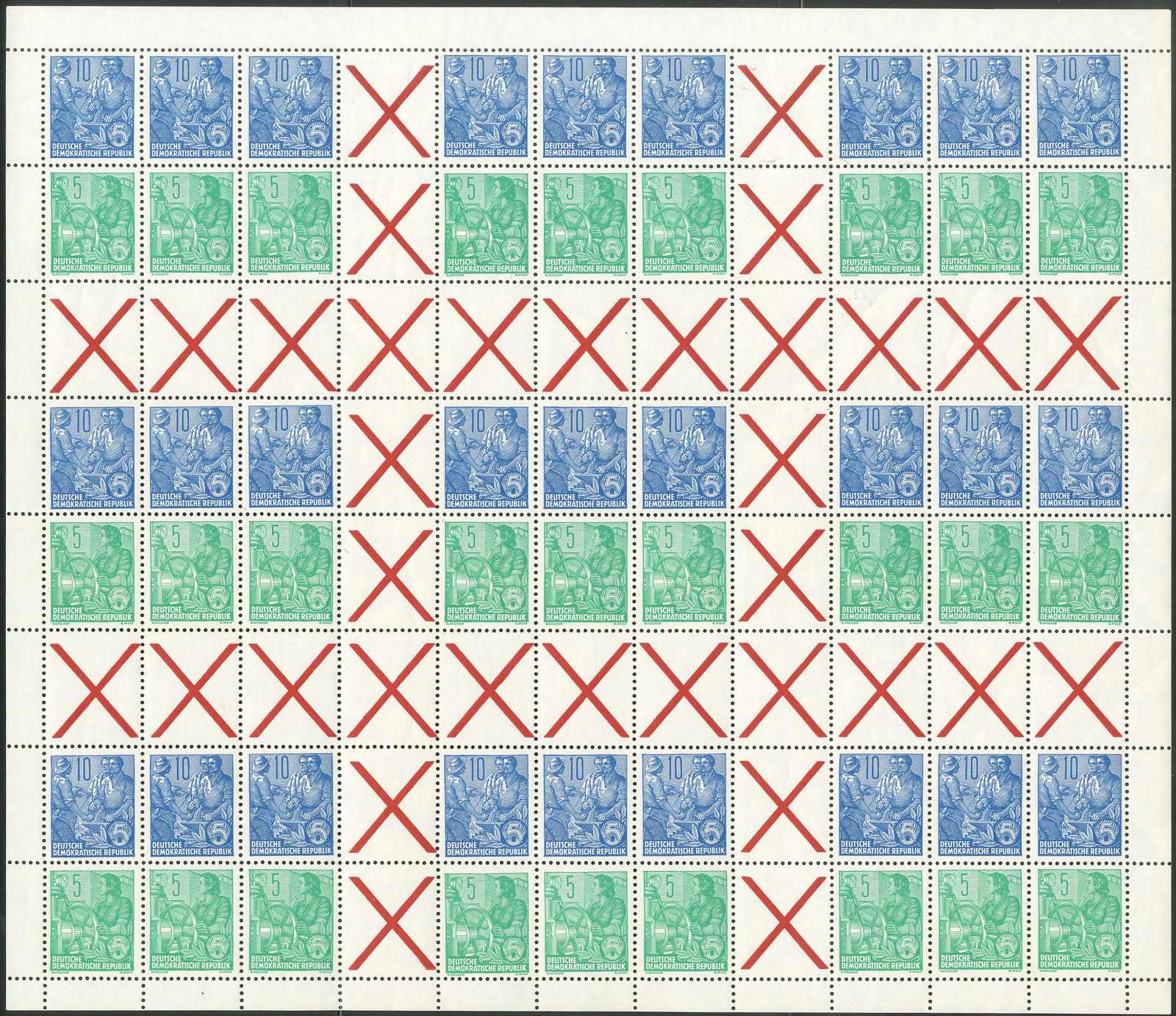 Lot 1256 - DDR, Markenheftchenbogen - Karl Pfankuch & Co. auction #222 Lot 1256 - DDR, Markenheftchenbogen - Karl Pfankuch & Co. auction #222