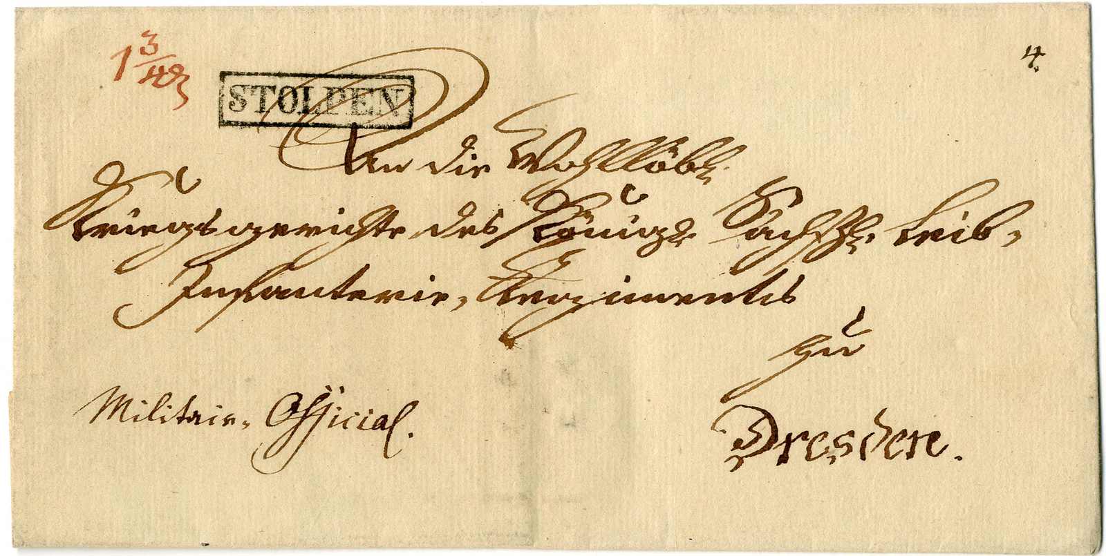 Lot 455 - Altdeutschland Sachsen, Vorphilatelie - Karl Pfankuch & Co. auction #222 Lot 455 - Altdeutschland Sachsen, Vorphilatelie - Karl Pfankuch & Co. auction #222
