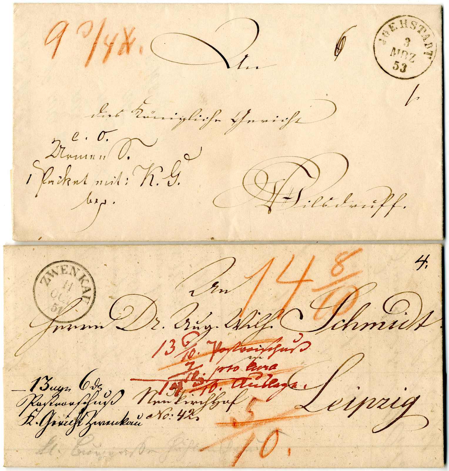 Lot 480 - Altdeutschland Sachsen, Stempel - Karl Pfankuch & Co. auction #222 Lot 480 - Altdeutschland Sachsen, Stempel - Karl Pfankuch & Co. auction #222