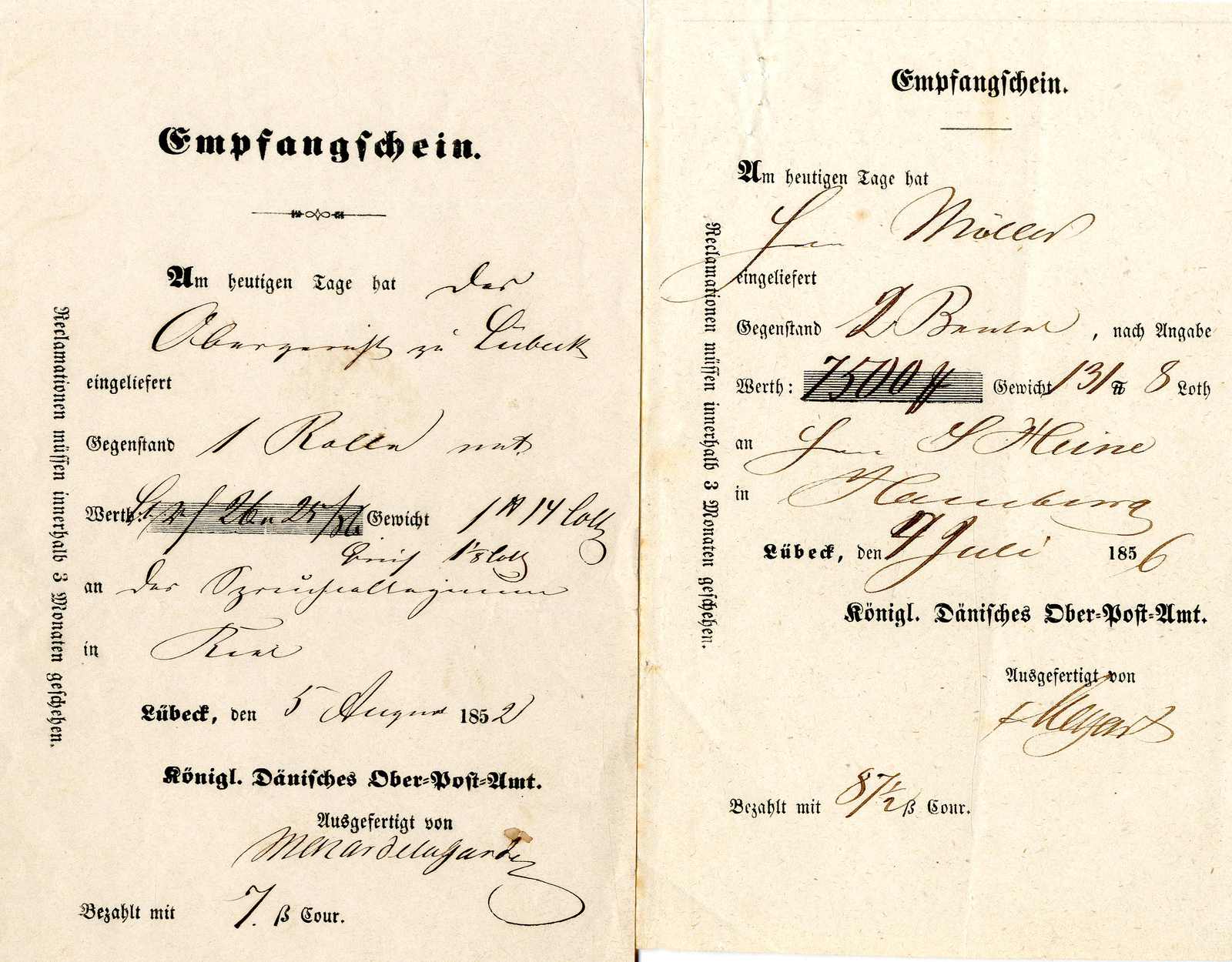 Lot 313 - Altdeutschland Lübeck, Vorphilatelie  -  Karl Pfankuch & Co. auction #222