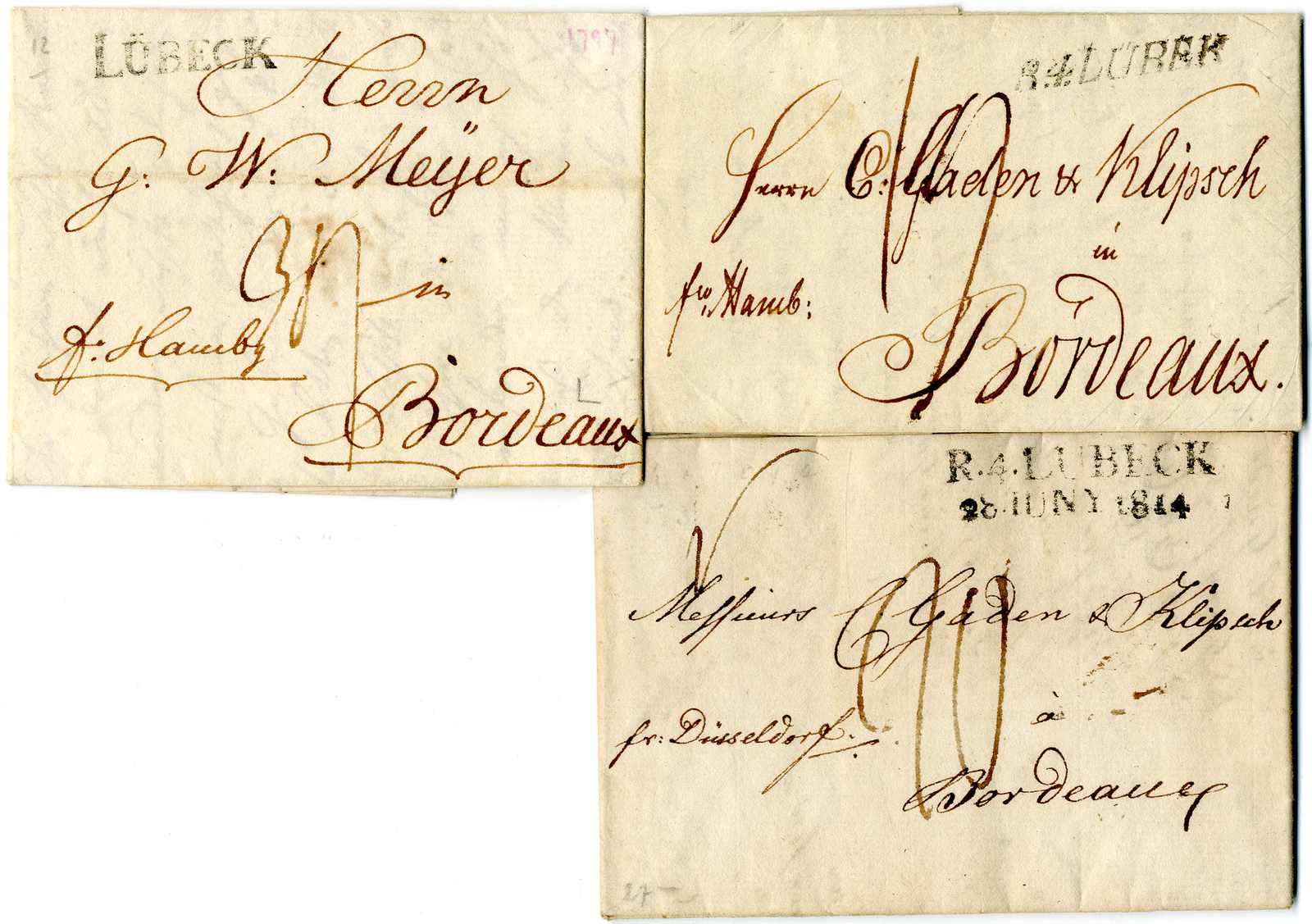 Lot 307 - Altdeutschland Lübeck, Vorphilatelie  -  Karl Pfankuch & Co. auction #222