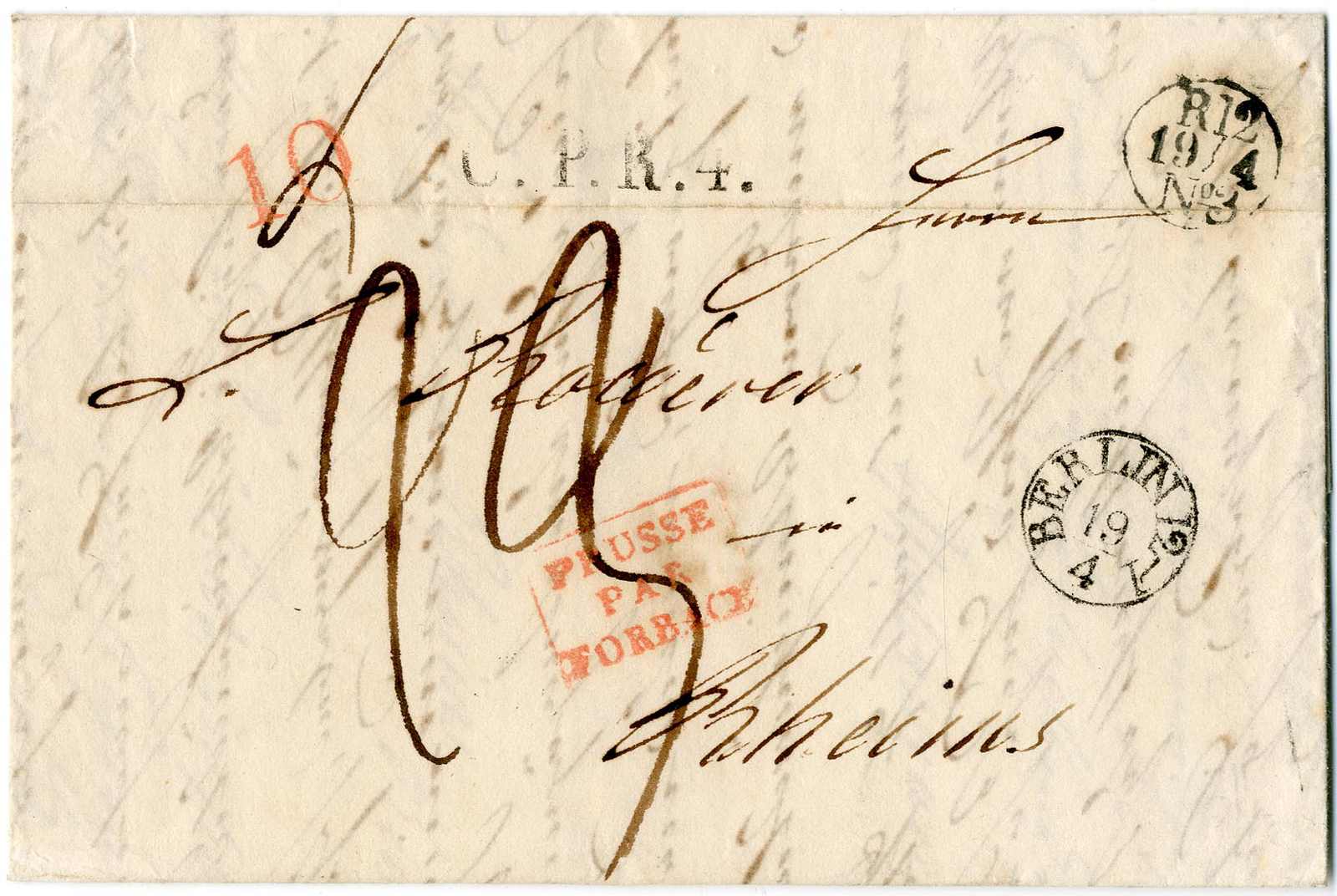 Lot 384 - Altdeutschland Preussen, Vorphilatelie  -  Karl Pfankuch & Co. auction #222
