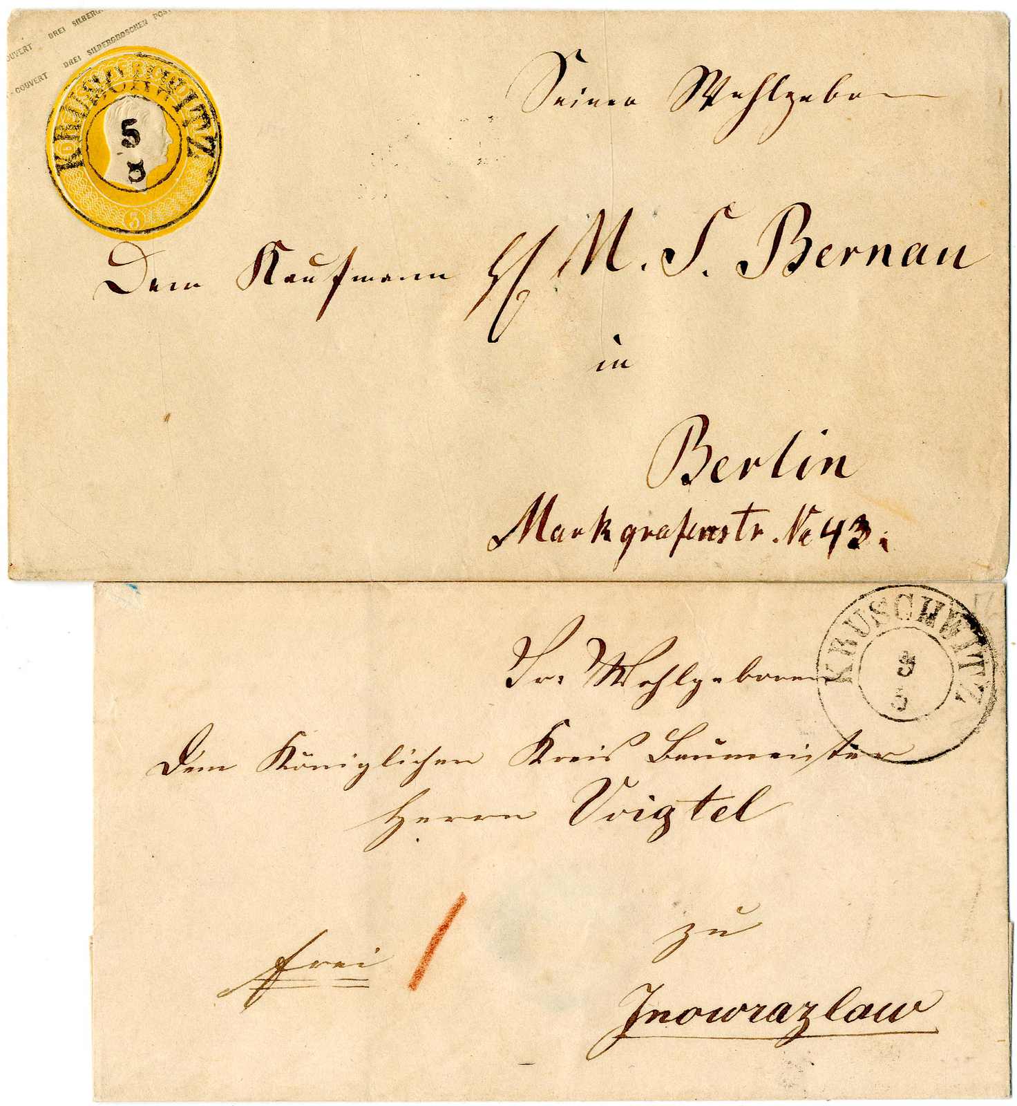 Lot 418 - Altdeutschland Preussen, Stempel - Karl Pfankuch & Co. auction #222 Lot 418 - Altdeutschland Preussen, Stempel - Karl Pfankuch & Co. auction #222