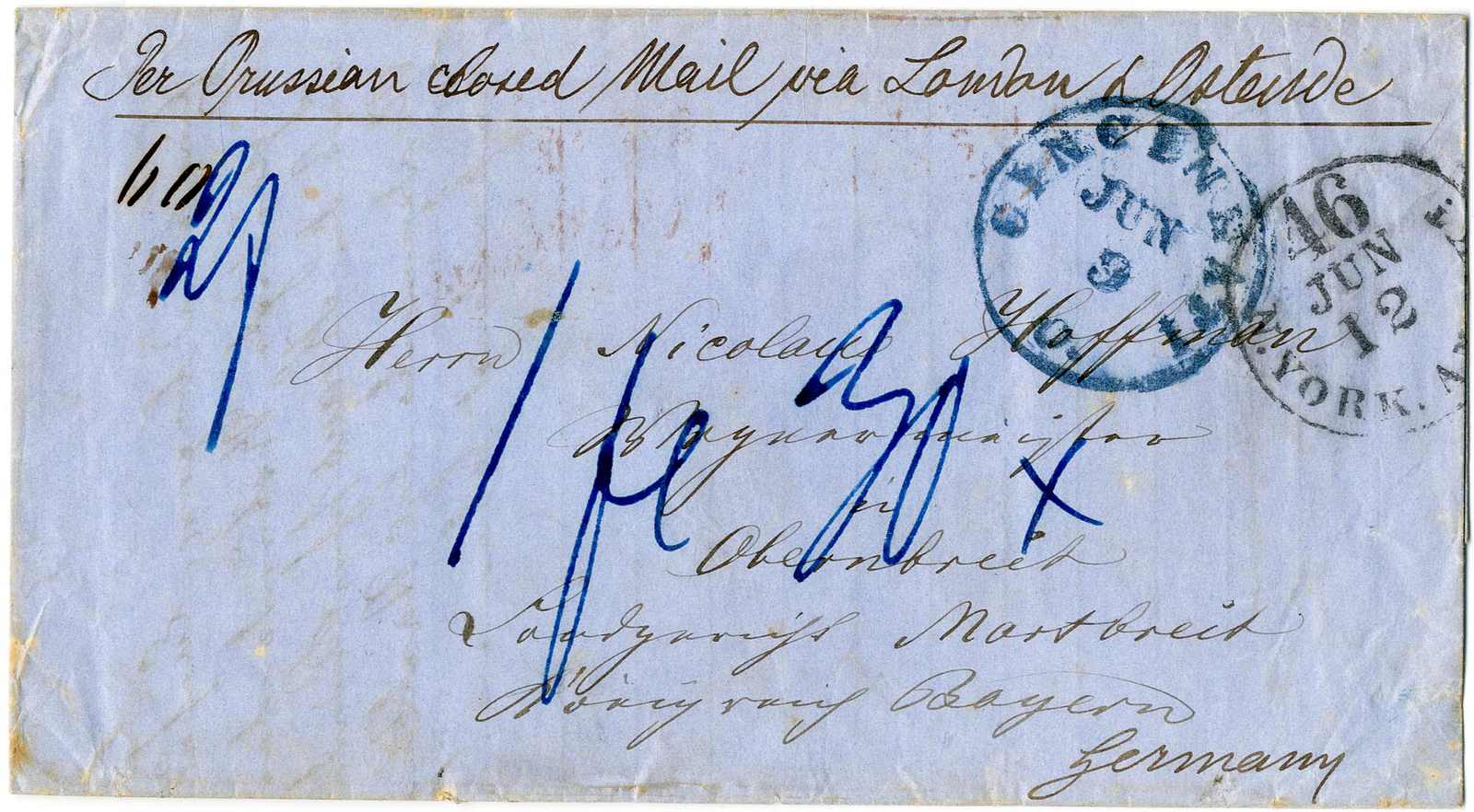 Lot 563 - , Transitstempel - Karl Pfankuch & Co. auction #222 Lot 563 - , Transitstempel - Karl Pfankuch & Co. auction #222