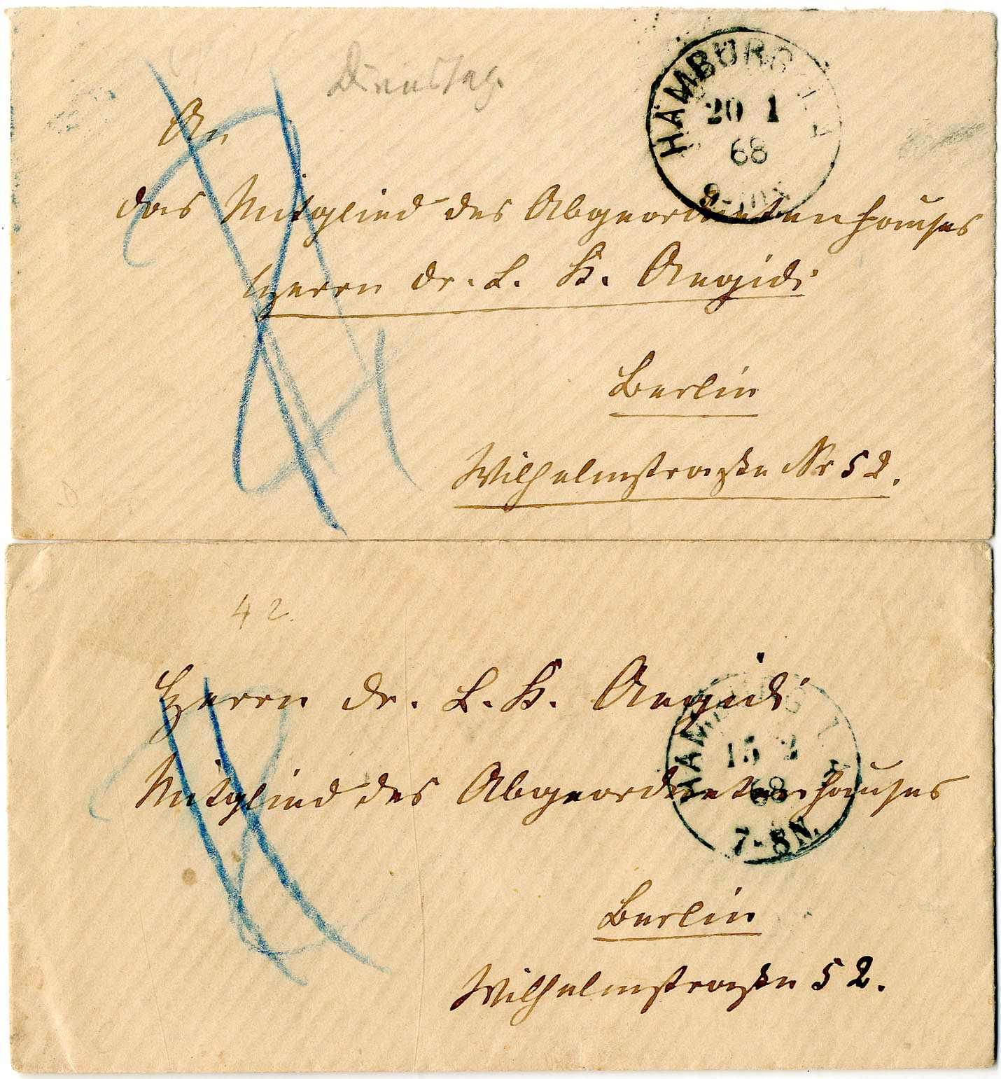 Lot 253 - Altdeutschland Hamburg, Stempel - Karl Pfankuch & Co. auction #222 Lot 253 - Altdeutschland Hamburg, Stempel - Karl Pfankuch & Co. auction #222